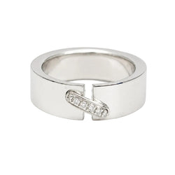 Bague Bandeau CHAUMET "Liens" en or blanc et diamants