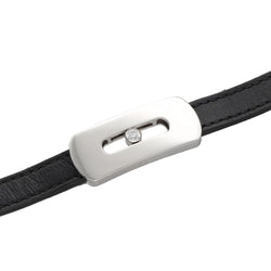 Bracelet MESSIKA My Move XXL en or blanc et cuir