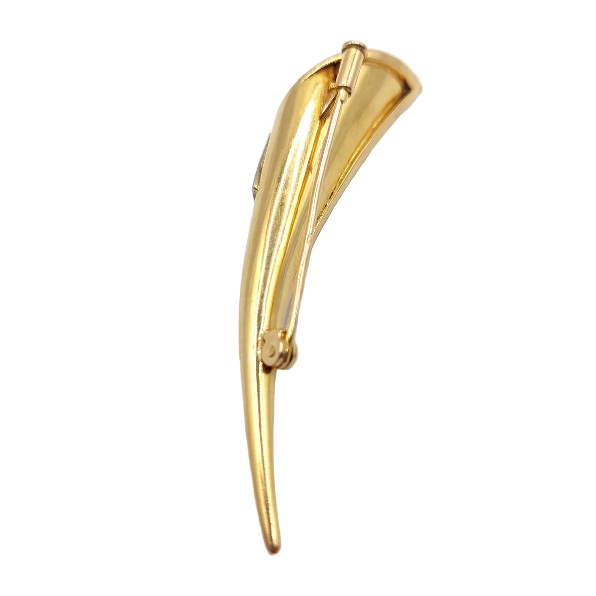Broche Épingle en or jaune, platine et diamants