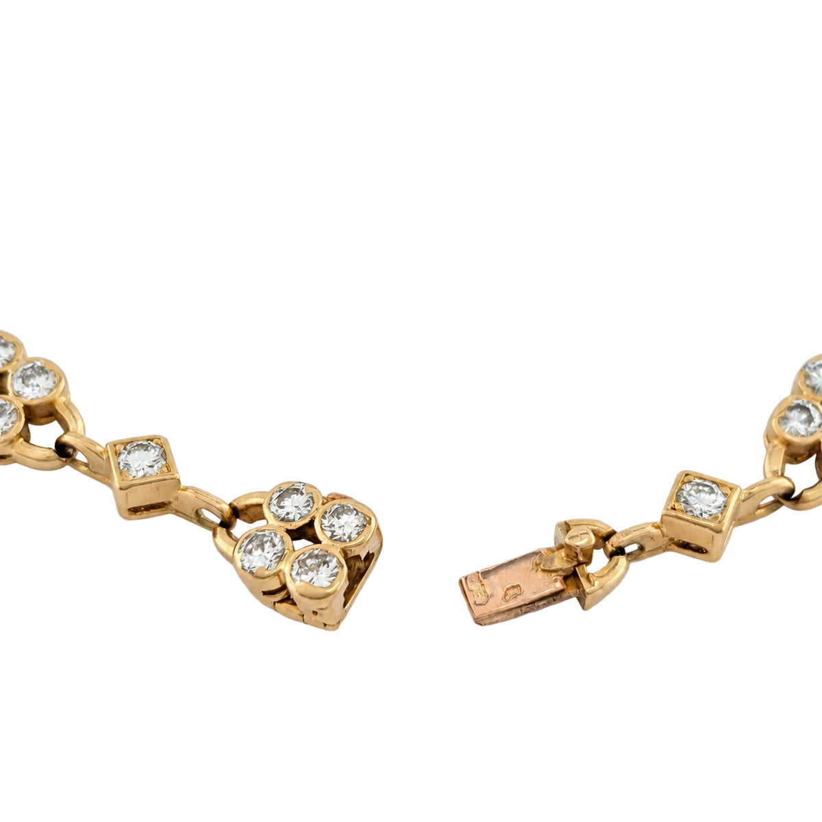 Bracelet Ligne en or jaune et diamants