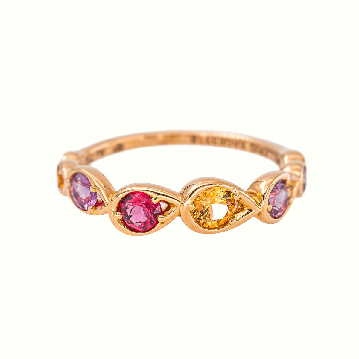 Mellerio Bague Anneau Indra Rose Or rose Saphir