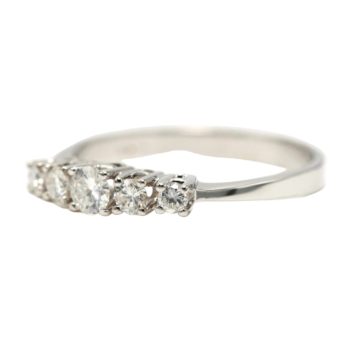 Bague Alliance en or blanc et diamants