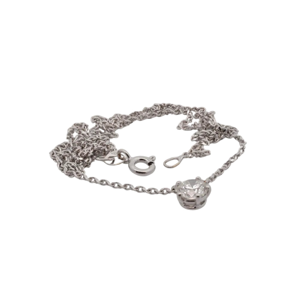 Collier Pendentif en or blanc et diamant