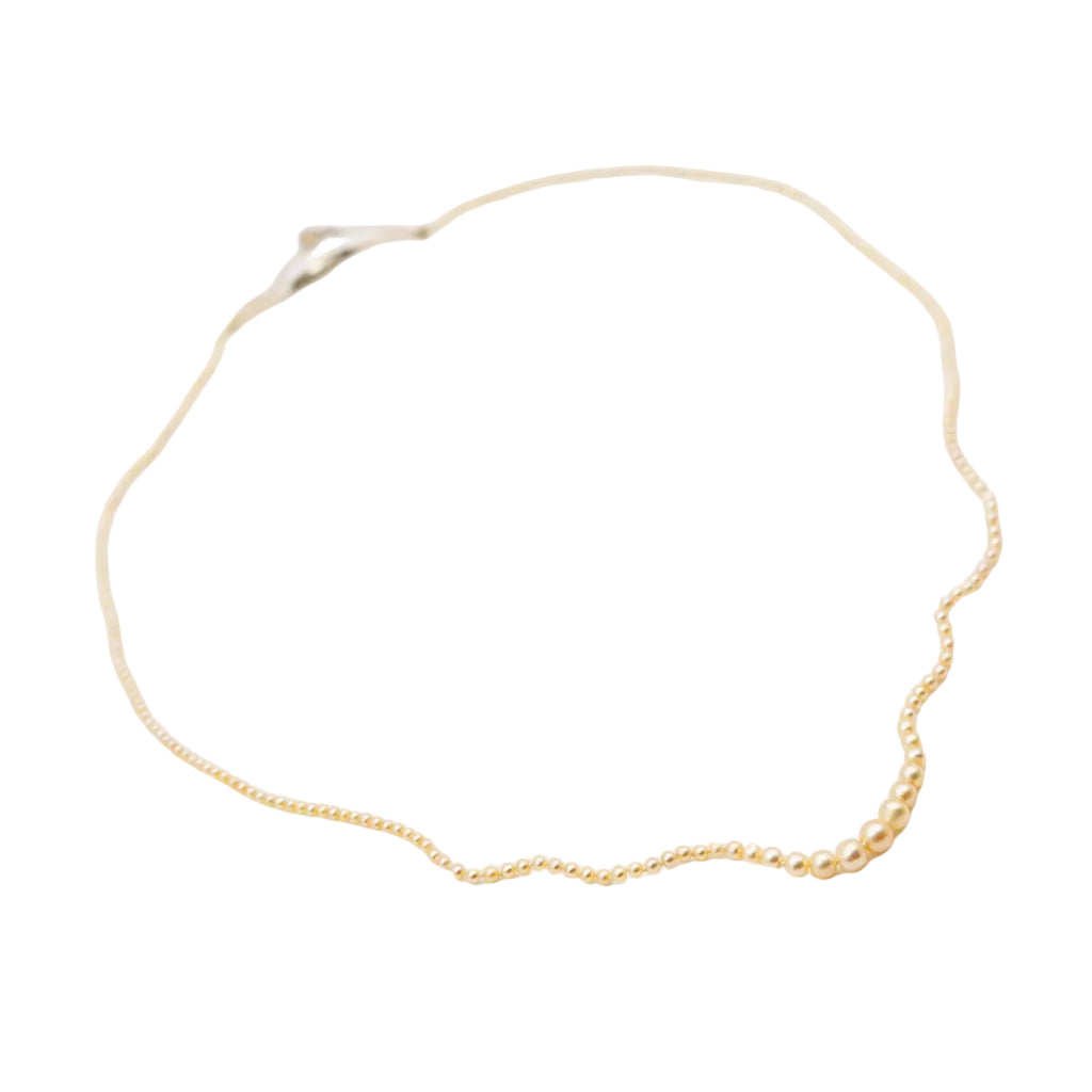 Collier de Perles en perles fines et or blanc