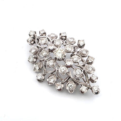Broche Épingle en or blanc et diamants