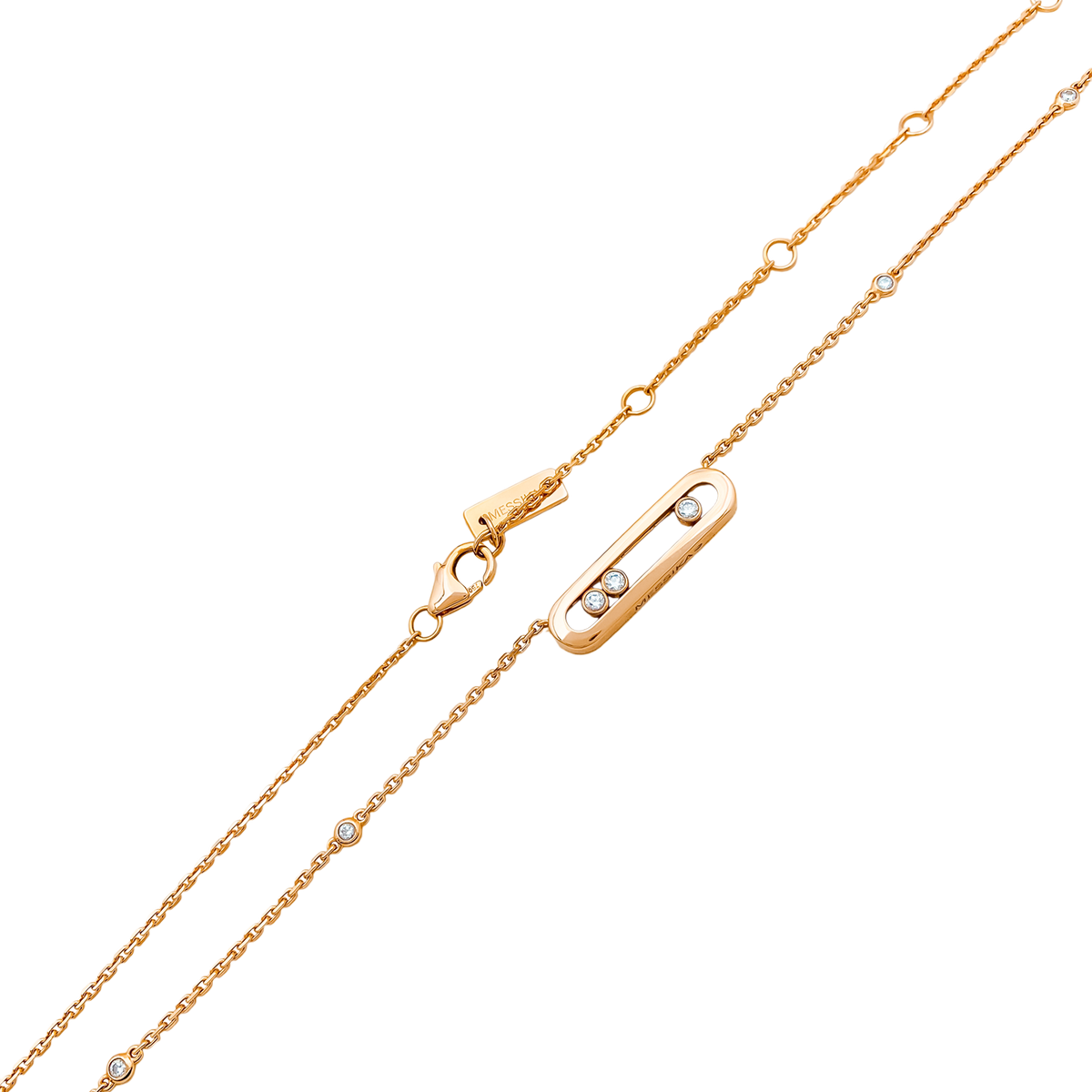 Collier Pendentif MESSIKA "Baby Move" PM en or rose et diamants