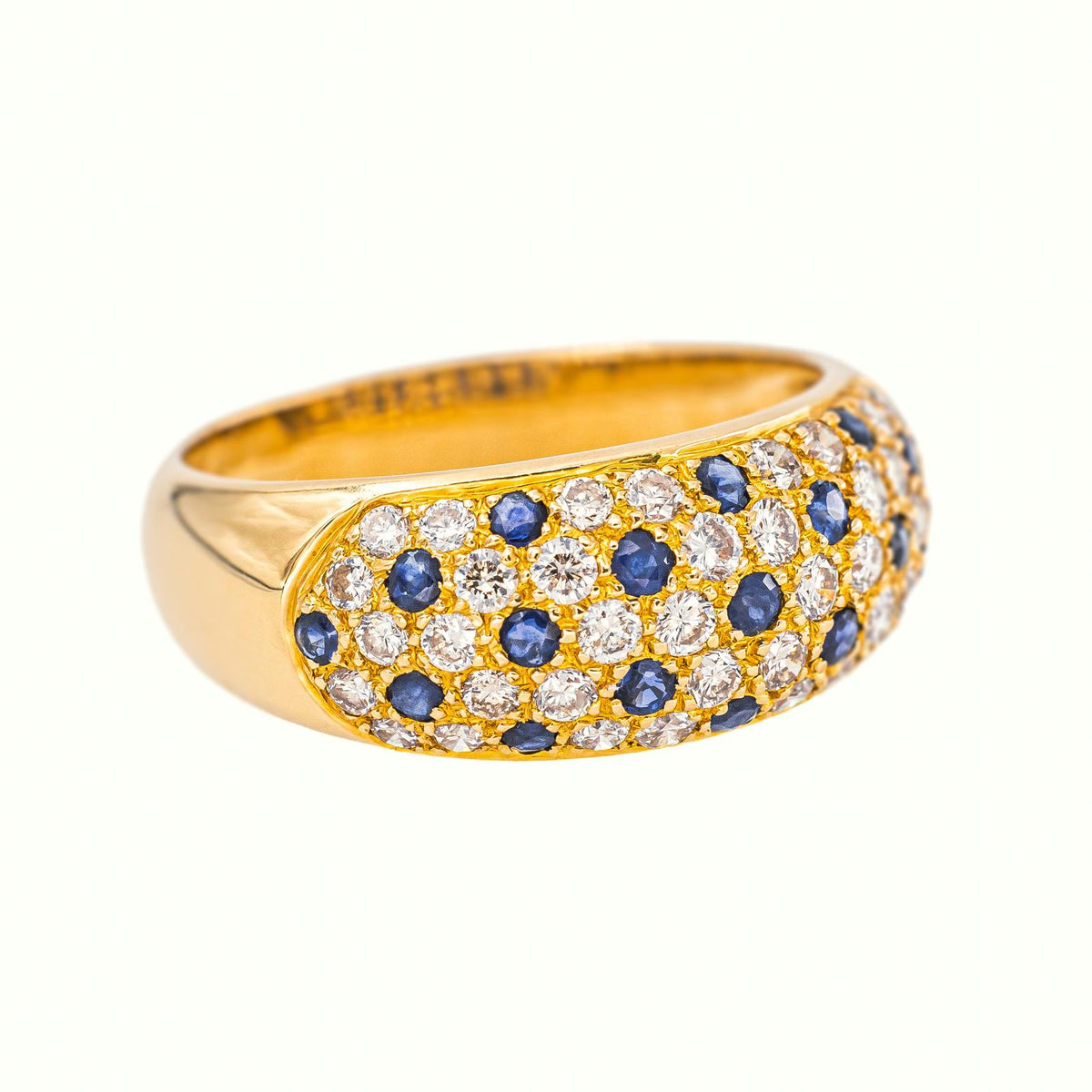 Bague Jonc Or jaune Saphir