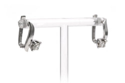 Boucles d'oreilles Dormeuses en or blanc et diamants