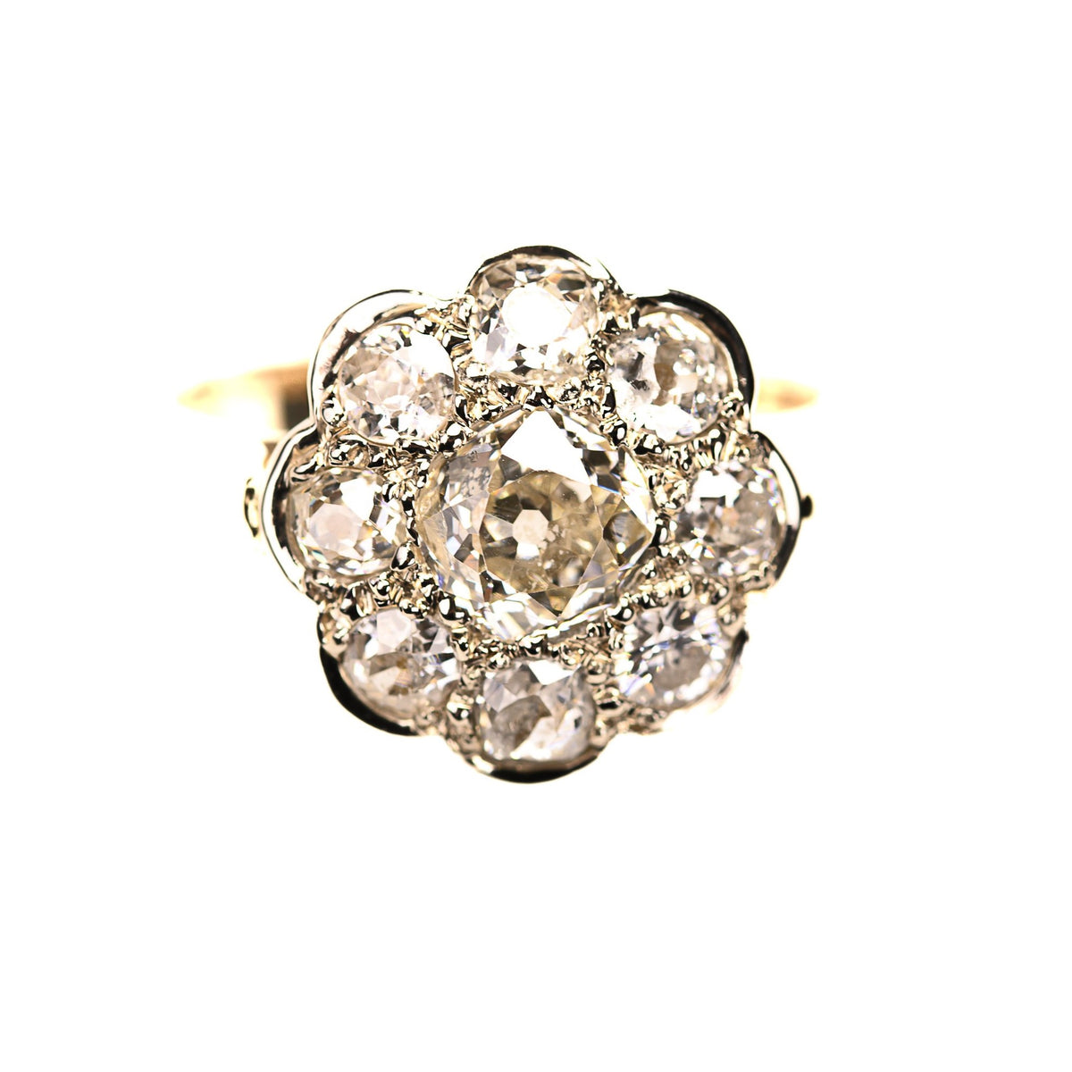 Bague Marguerite en or jaune et diamants