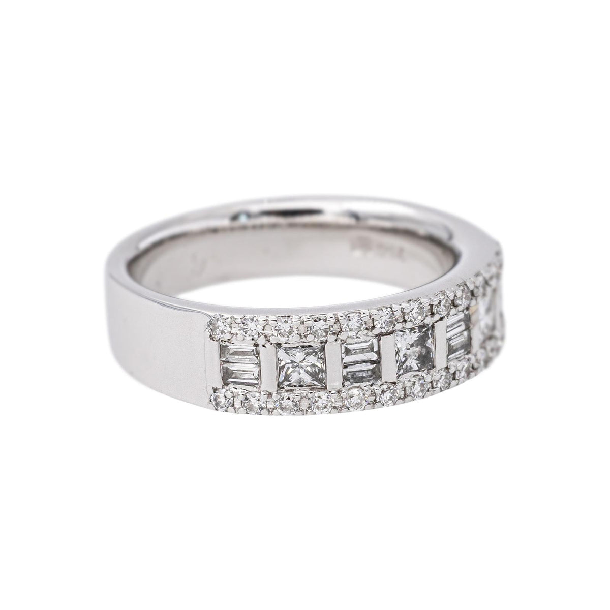 Bague Bandeau Or blanc Diamant