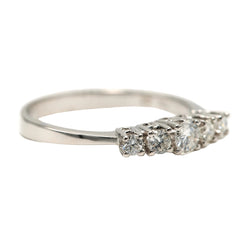 Bague Alliance en or blanc et diamants