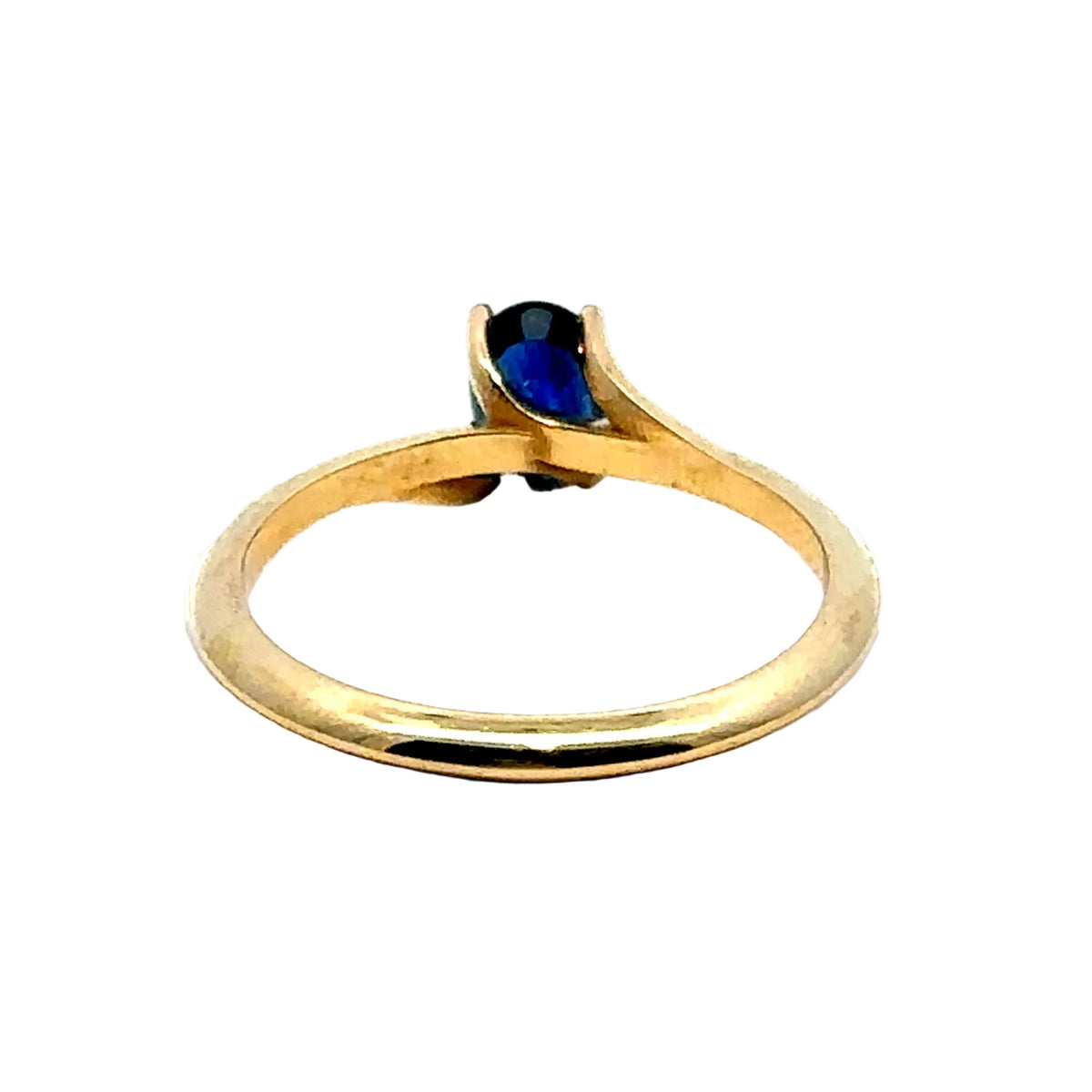 Bague Solitaire en or jaune et saphir