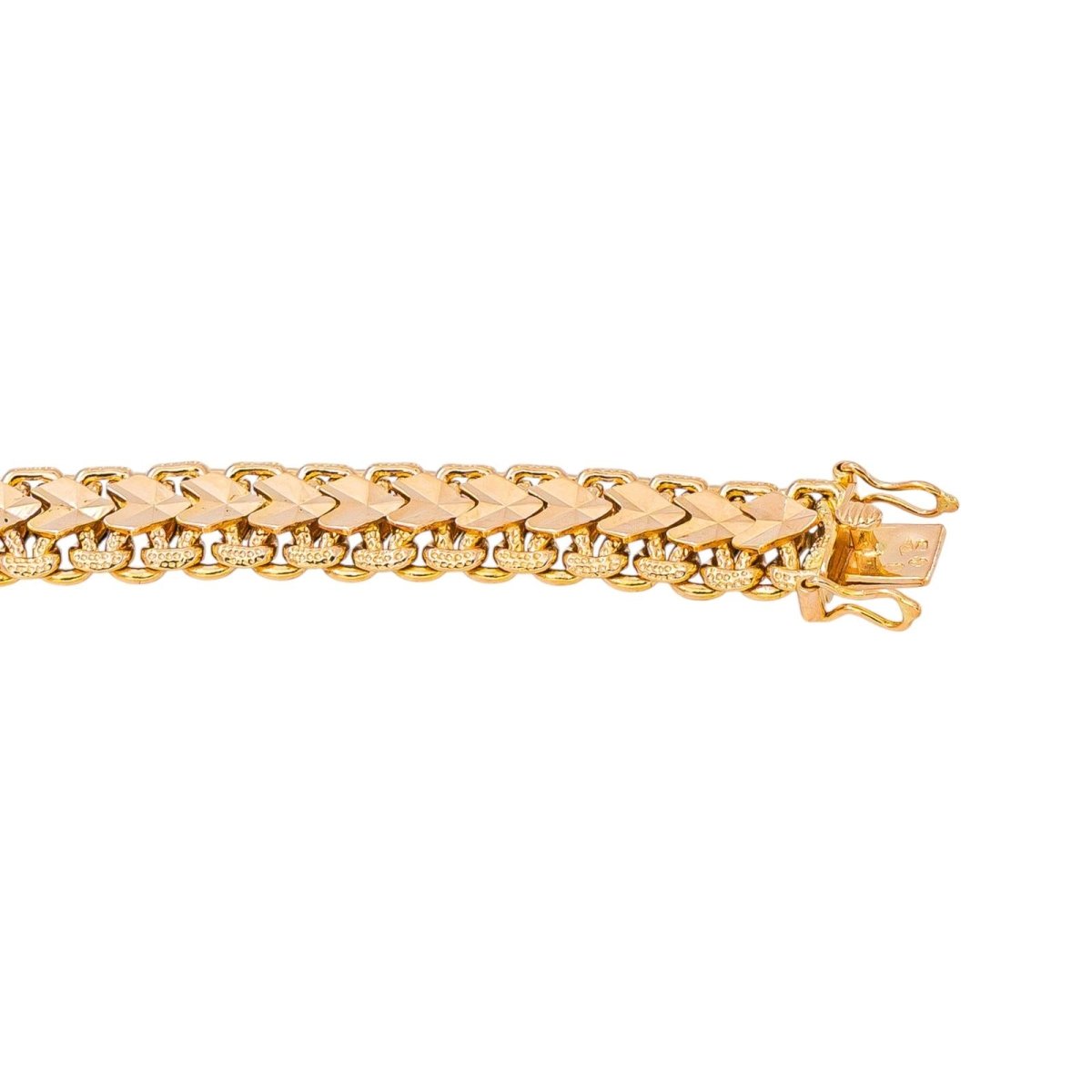 Caplain Paris Collier Maille figaro Or jaune Saphir - Castafiore