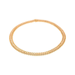 Caplain Paris Collier Maille figaro Or jaune Saphir - Castafiore