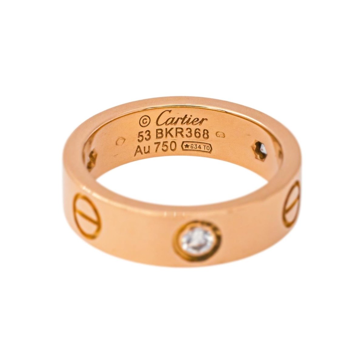 Cartier Bague Love Or rose Diamant - Castafiore