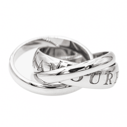 Cartier Bague Trinity Or blanc - Castafiore