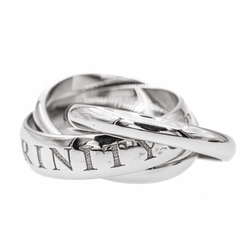 Cartier Bague Trinity Or blanc - Castafiore