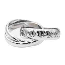 Cartier Bague Trinity Or blanc - Castafiore