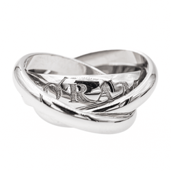 Cartier Bague Trinity Or blanc - Castafiore