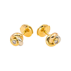Cartier Boucles d'oreilles Puces Trinity Or rose Diamant - Castafiore
