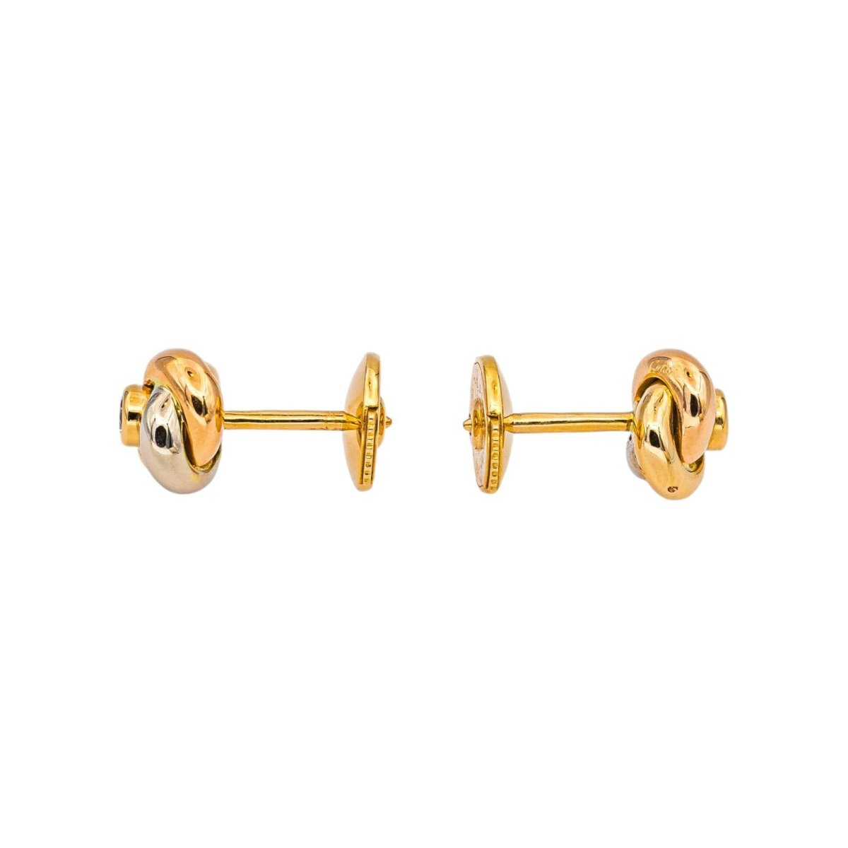Cartier Boucles d'oreilles Puces Trinity Or rose Diamant - Castafiore
