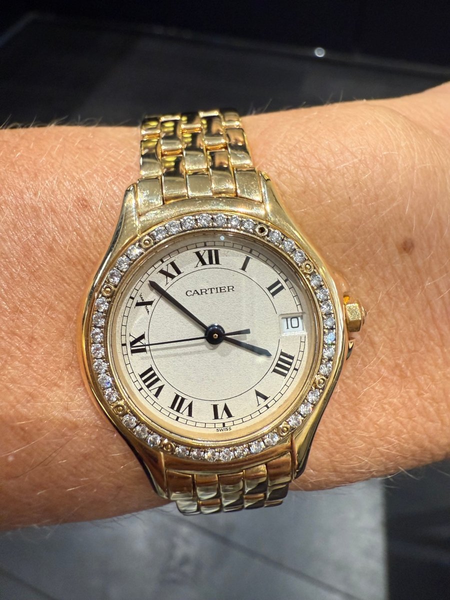 Cartier - Montre « Cougar » - Or Jaune et Diamants - Castafiore