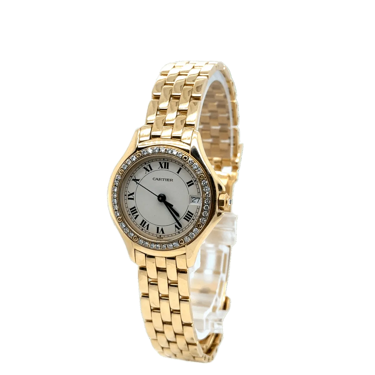Cartier - Montre Cougar - Or Jaune et Diamants - Castafiore