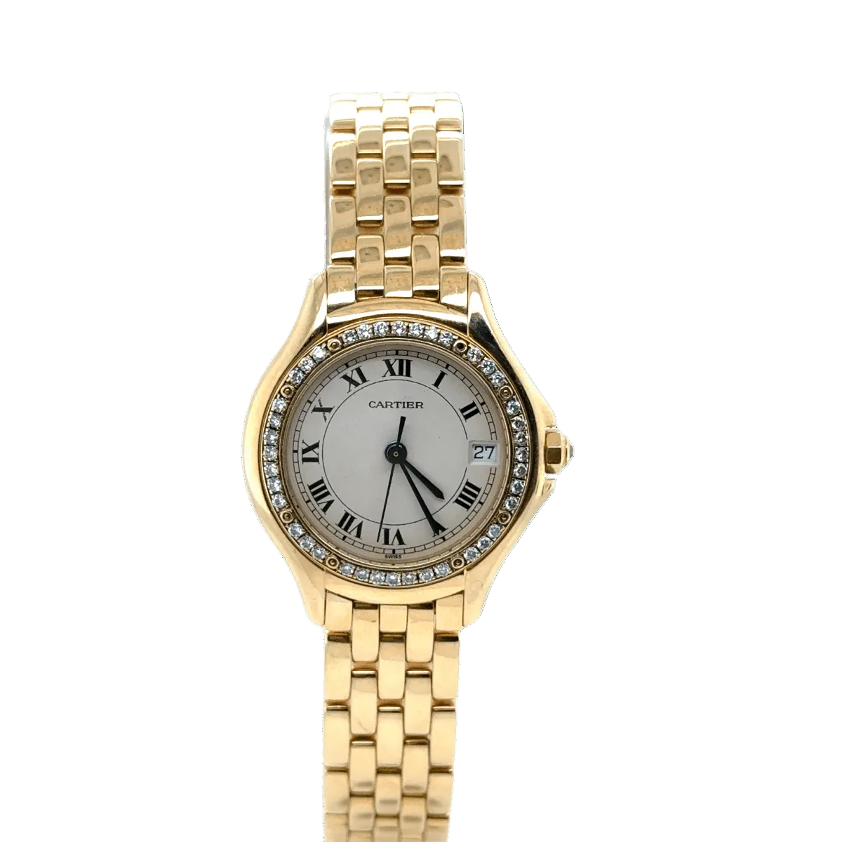 Cartier - Montre Cougar - Or Jaune et Diamants - Castafiore