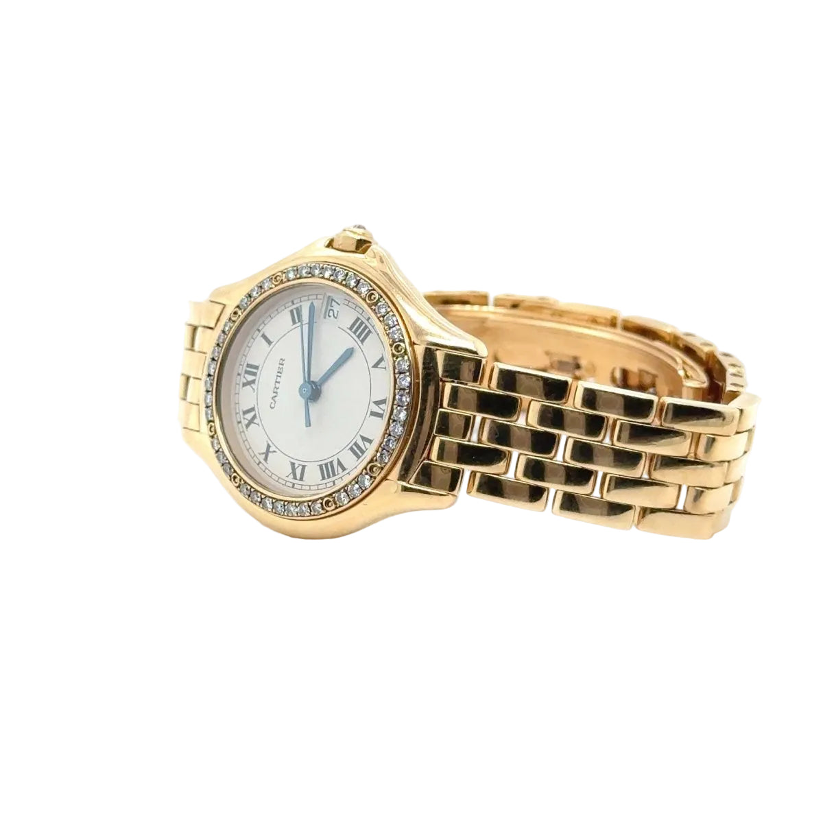 Cartier - Montre Cougar - Or Jaune et Diamants - Castafiore
