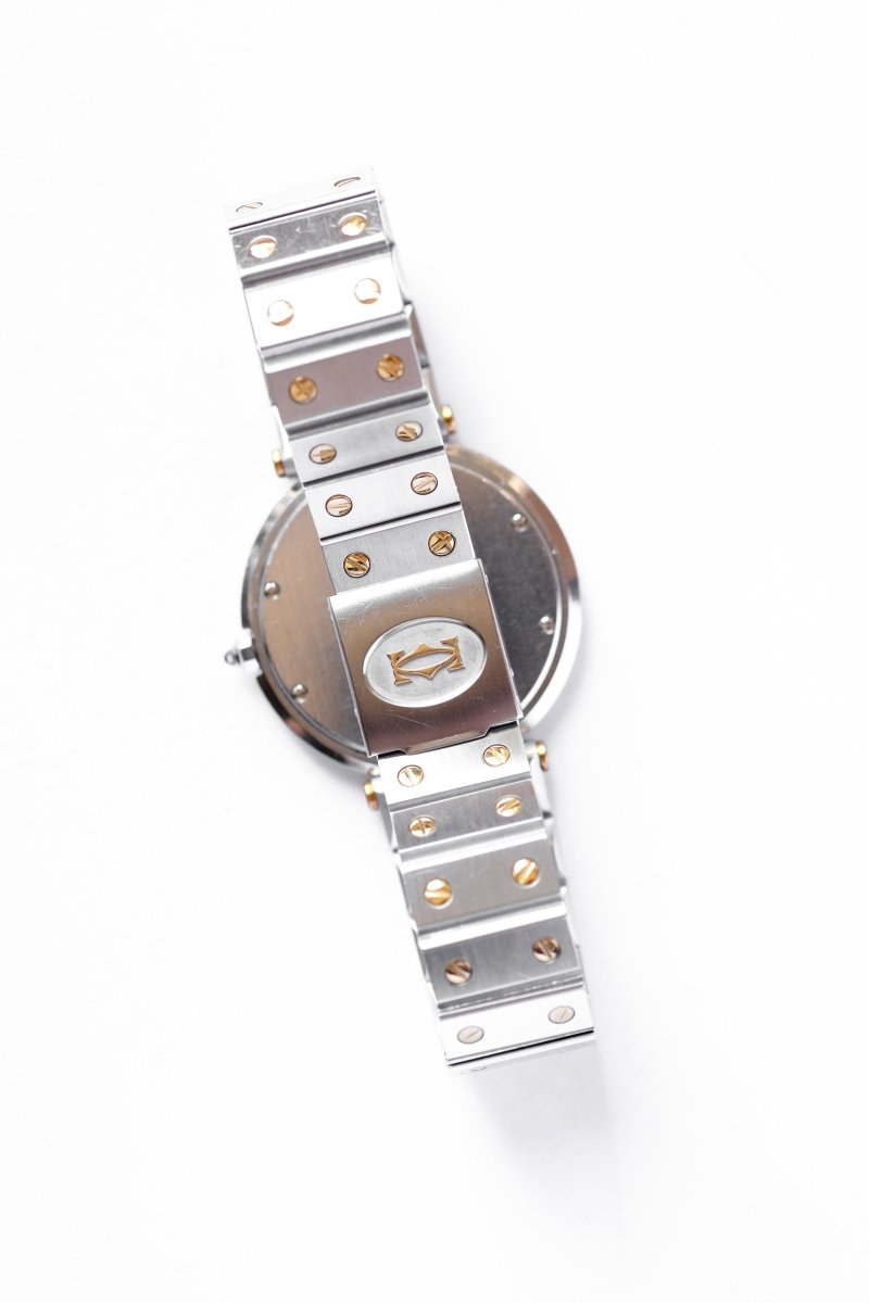 Cartier Santos "Vendôme" Or & Acier - Grand Modèle - v. 1980 - Castafiore