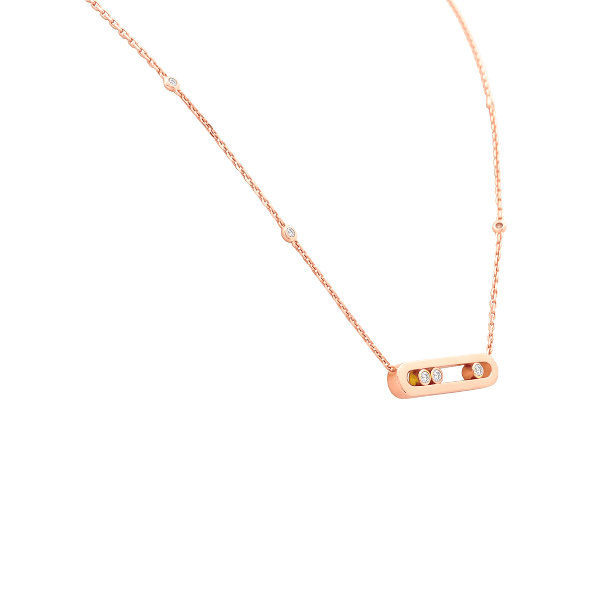 Collier Pendentif MESSIKA "Baby Move" PM en or rose et diamants