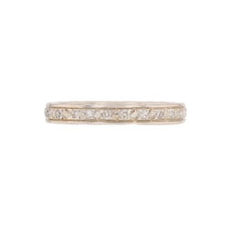 Bague Alliance en or blanc et diamants