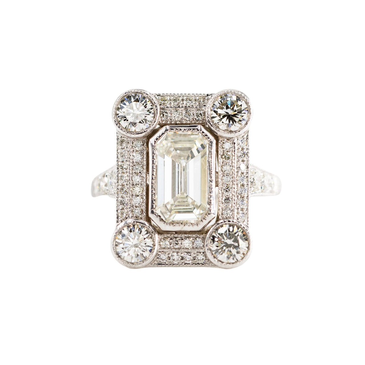 Bague Entourage en or blanc et diamants