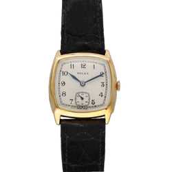 Montre ROLEX en or jaune et cuir