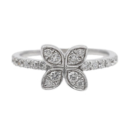 Bague Fleur Or blanc Diamant