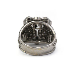 Bague Tank en platine et diamants