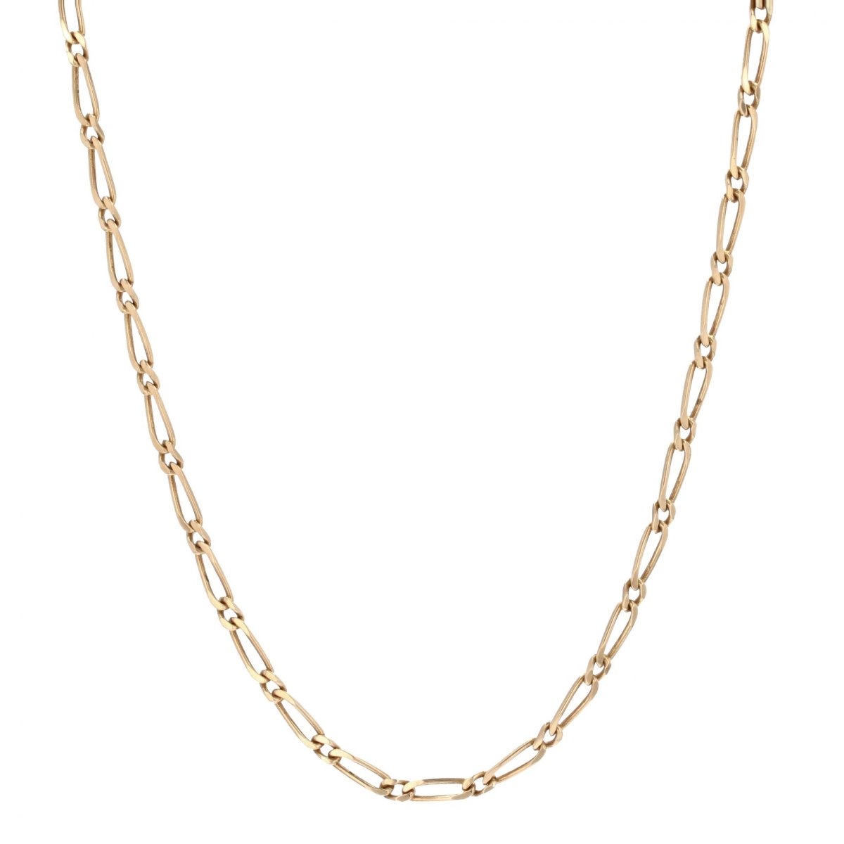 Chaine Gourmette maille alternée en or jaune - Castafiore