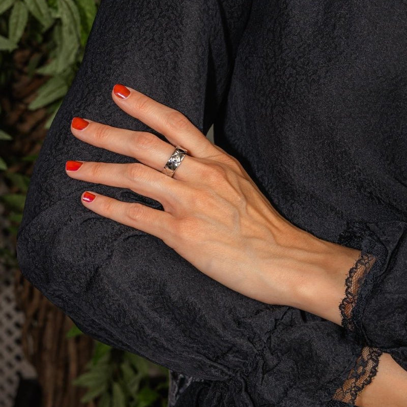 Chanel Bague Coco Crush Or blanc - Castafiore