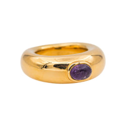 Chaumet Bague Jonc Or jaune Saphir Violet - Castafiore