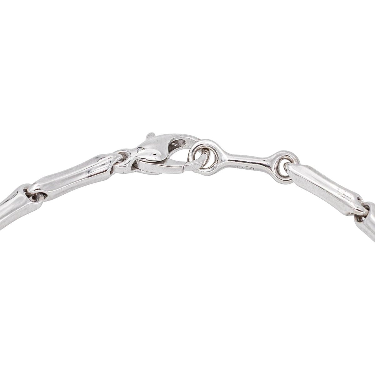 Chimento Bracelet Maille bâton Bamboo Or blanc - Castafiore