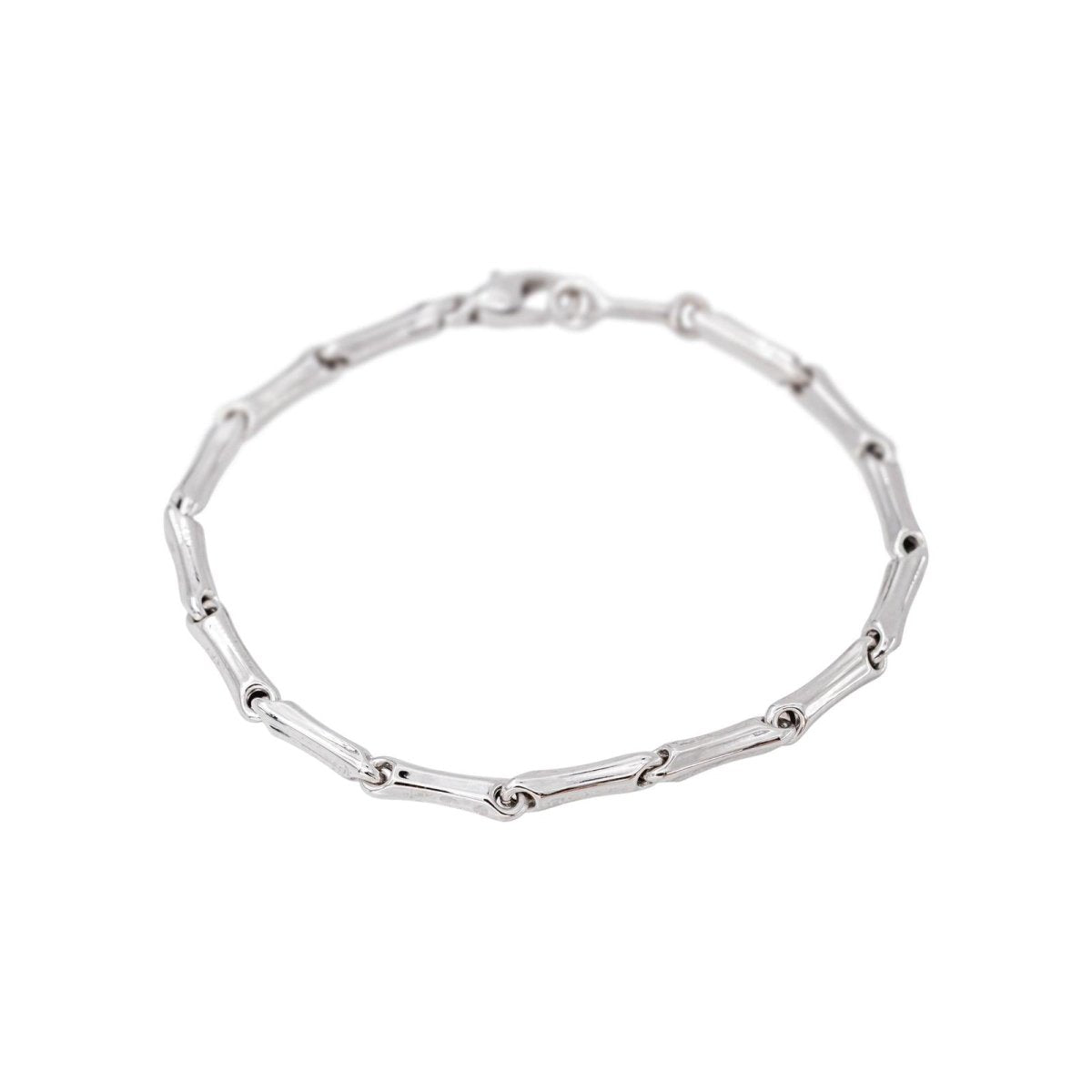Chimento Bracelet Maille bâton Bamboo Or blanc - Castafiore