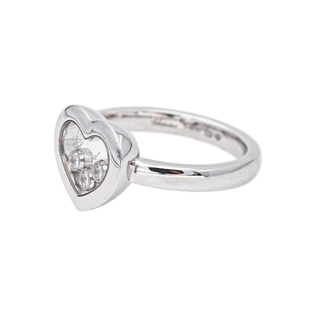 Chopard Bague Happy Diamond Or blanc Diamant - Castafiore