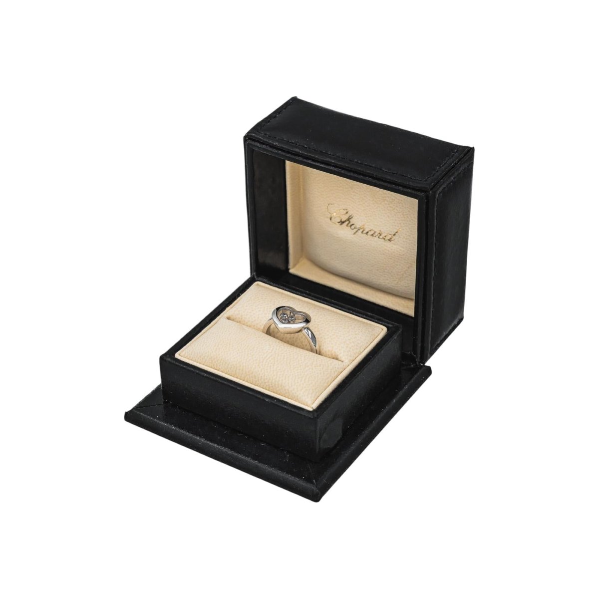 Chopard Bague Happy Diamond Or blanc Diamant - Castafiore