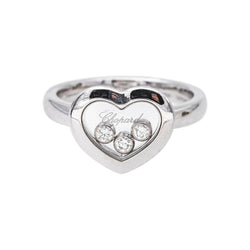 Chopard Bague Happy Diamond Or blanc Diamant - Castafiore