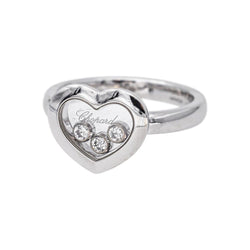 Chopard Bague Happy Diamond Or blanc Diamant - Castafiore
