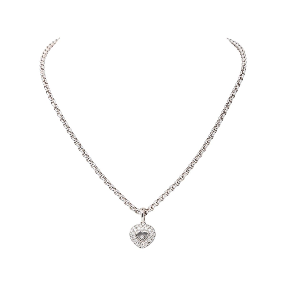 Chopard Collier Happy Diamonds Or blanc Diamant - Castafiore