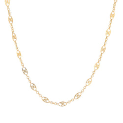Collier ancien motifs ajourés en or jaune - Castafiore