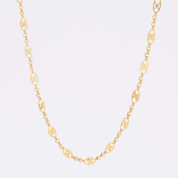 Collier ancien motifs ajourés en or jaune - Castafiore