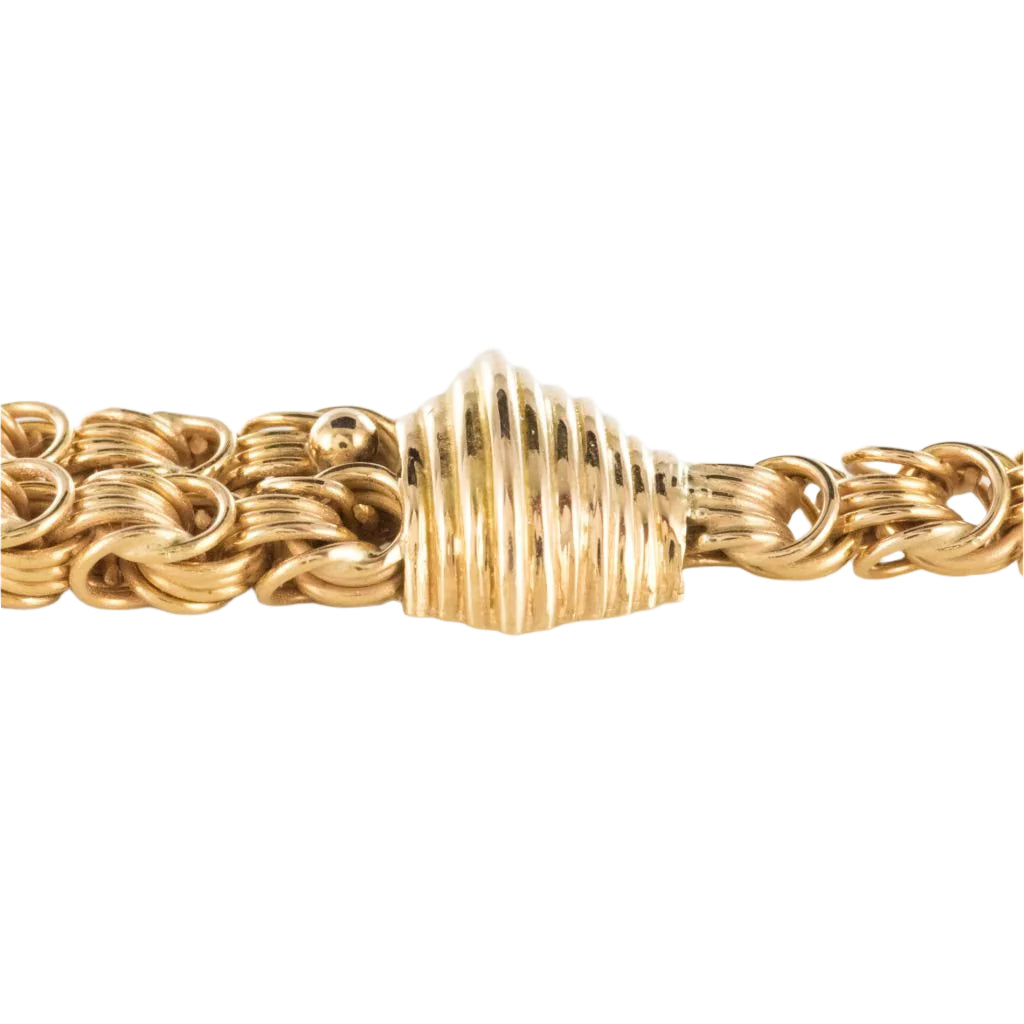 Collier ancien or draperie d'anneaux d'or - Castafiore