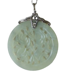 Collier Art Déco diamants et Jade - Castafiore